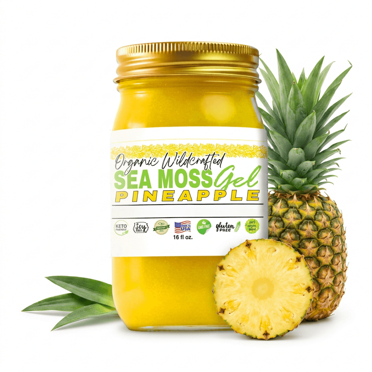 Sea Moss Gel - Pineapple Flavor 16oz