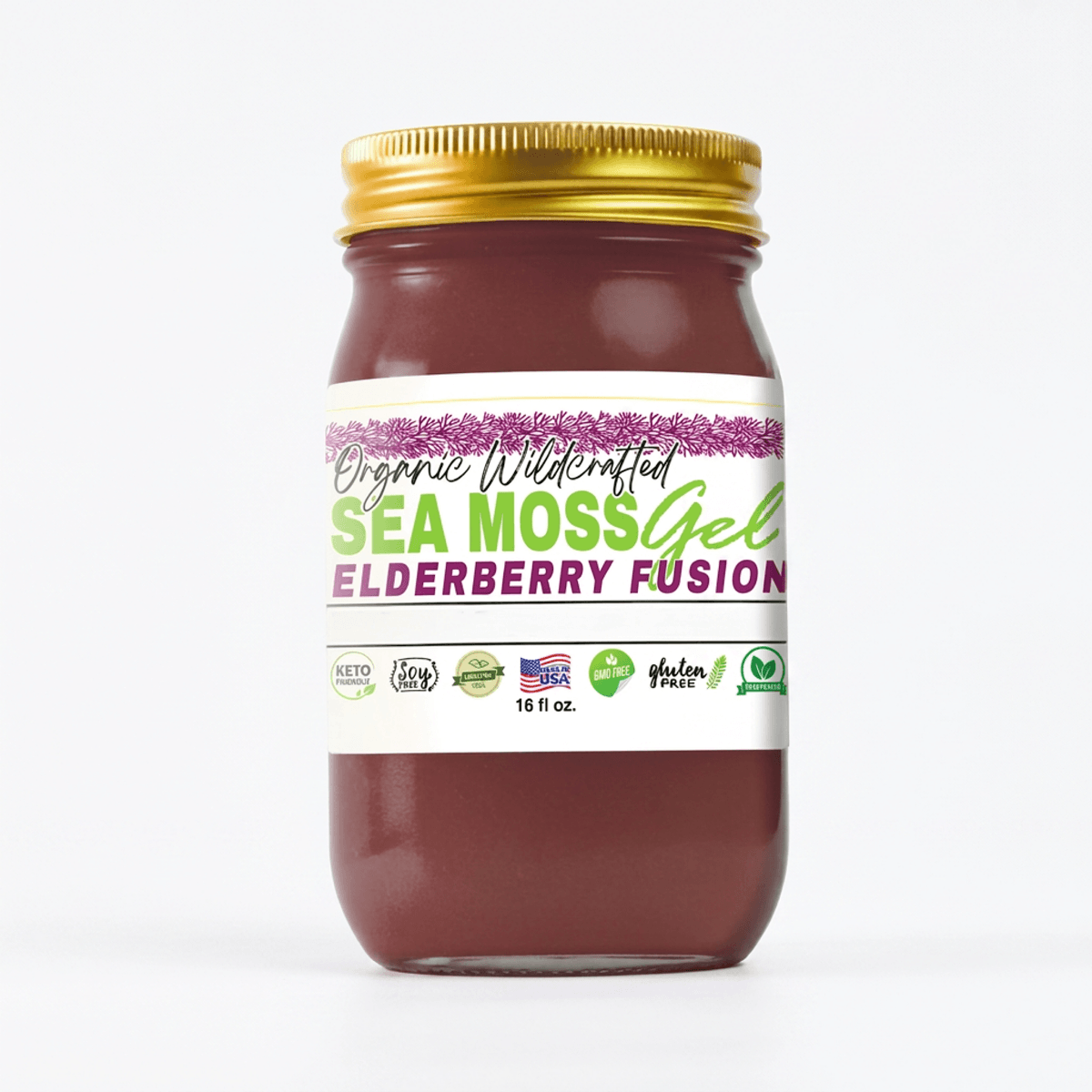 Sea Moss Gel - Elderberry Flavor 16oz