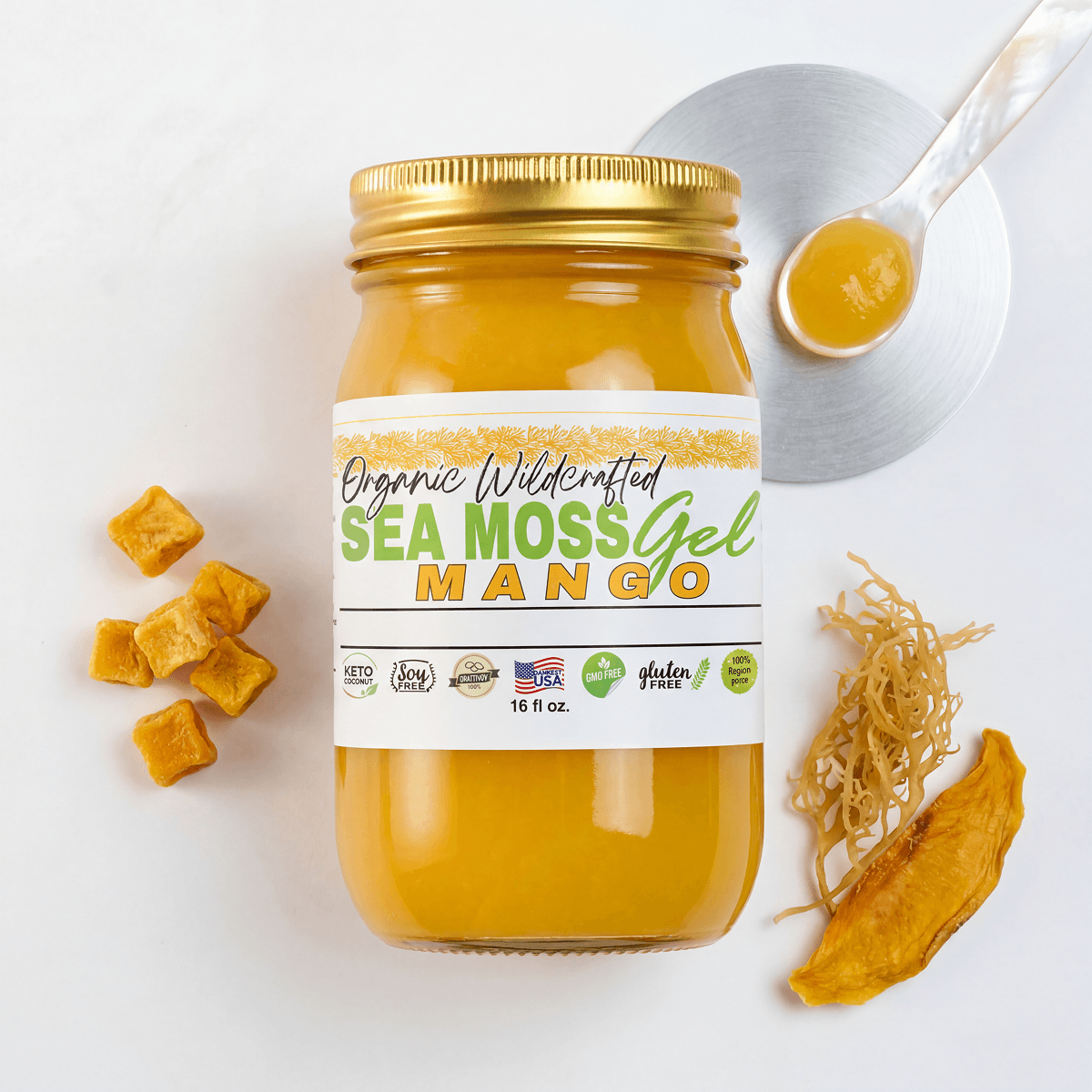 Sea Moss Gel - Mango Flavor 16oz