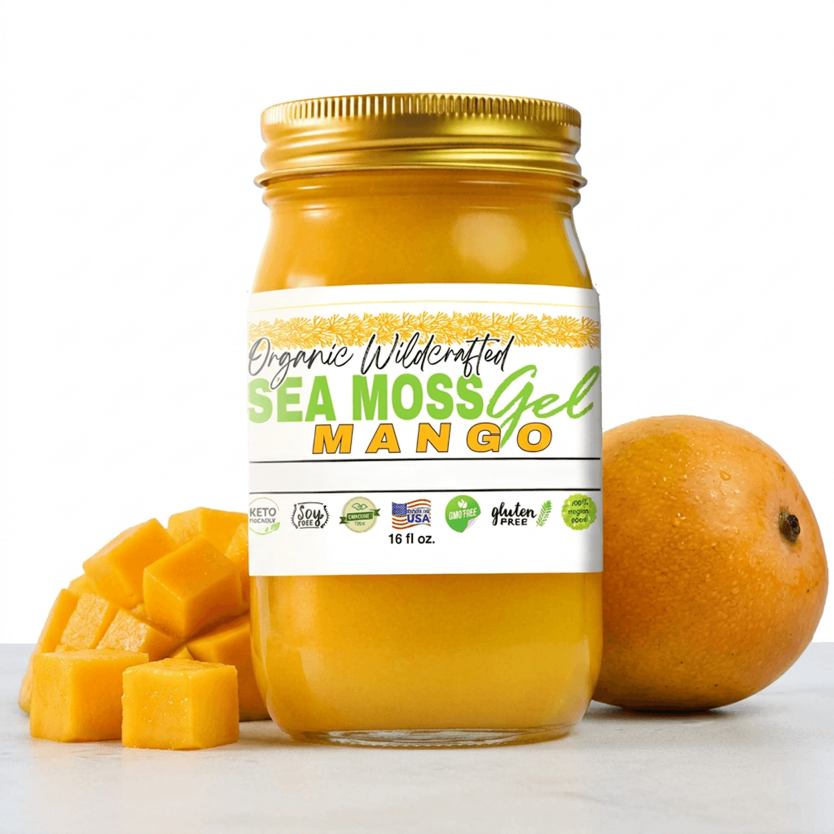 Sea Moss Gel - Mango Flavor 16oz