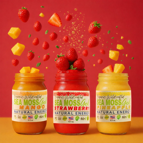 Sea Moss Gel Trio – Mango, Strawberry, Pineapple Bundle
