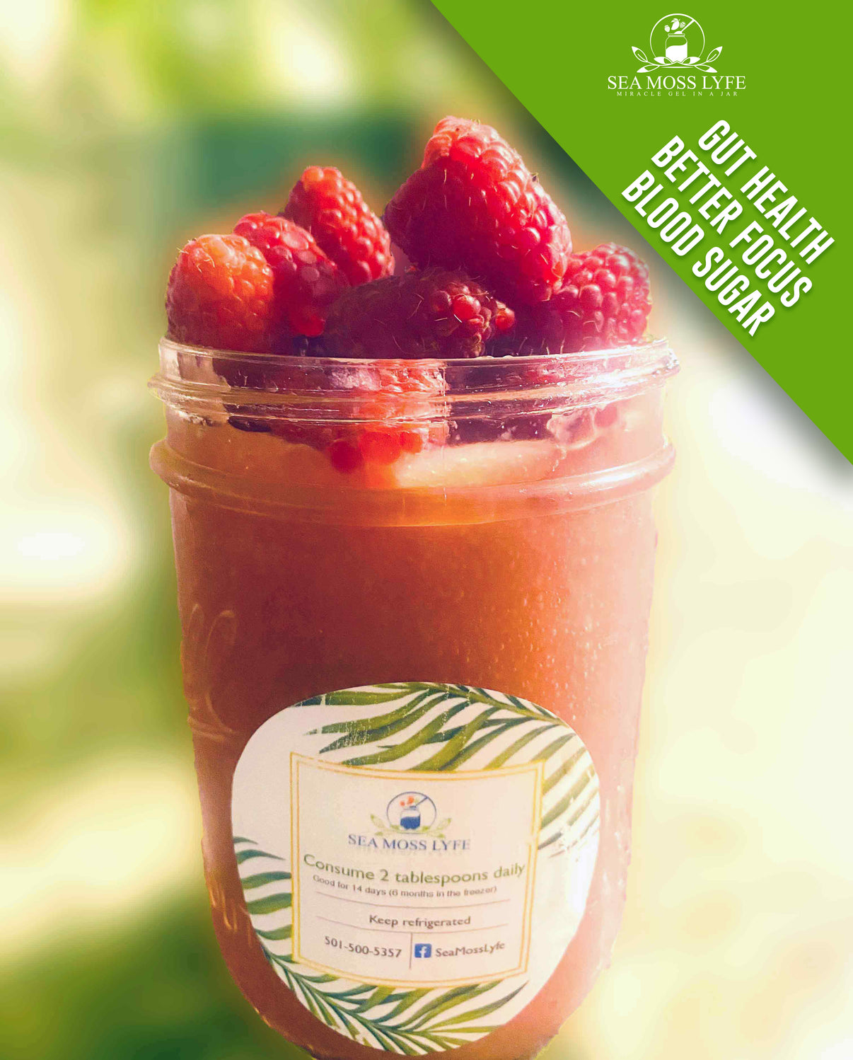 Raspberry Sea Moss Gel – Sea Moss Lyfe